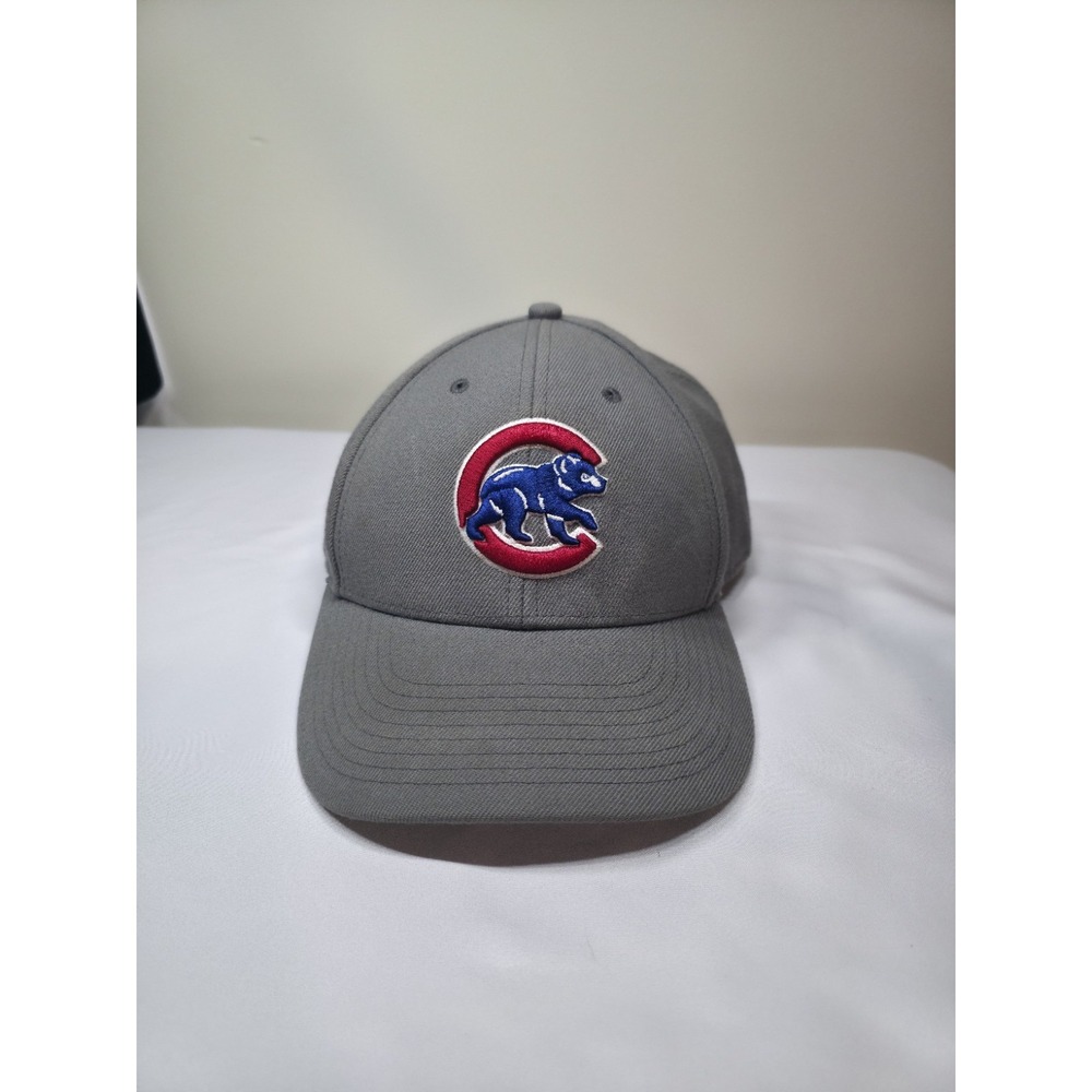 47 Brand Chicago Cubs Walking Bear Gray Clean Up Adjustable MLB Hat Cap OSFA